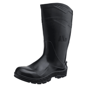 BOTA DE PVC MARLUVAS TIPO GALOCHA CANO ALTO SEM FORRO PRETA, SEM BICO PVC, ALLWORK 100AWORKCAPR  CA 48254