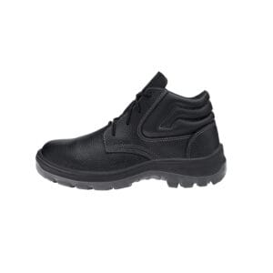 BOTINA MARLUVAS VULCAFLEX COM CADARÇO BICO PLASTICO COURO RELAX PRETO 10VB41 CA 43335