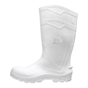 BOTINA PVC GALOCHA CANO ALTO SEM FORRO BRANCA MARLUVAS, SEM BICO PVC, SOLADO PVC ALLWORK 100AWORKCABR  CA 40754
