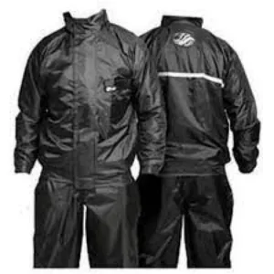 CONJUNTO MOTOCICLISTA BRASCAMP NYLON PRETO - IMPERMEÁVEL, LEVE E RESISTENTE CA 47767 / 47766 - EXG