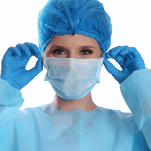 MÁSCARA TNT PROTDESC TRIPLA CAMADA BRANCA CIRÚRGICA CAIXA COM 50 UNIDADES CERTIFICADO ANVISA