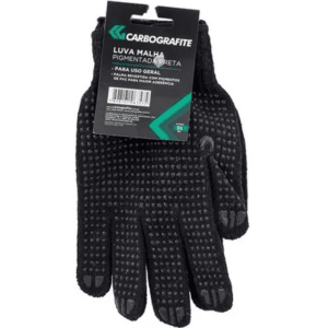 LUVA MALHA PRETA PIGMENTADA CARBOGRAFITE TAMANHO ÚNICO CA 45087