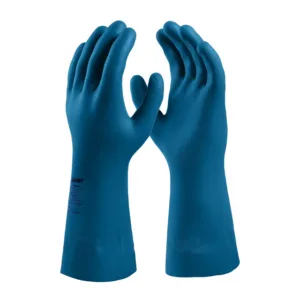 LUVA NITRILICA DANNY NITRISILVER AZUL COM FORRO BANHADA COM VERNIZ SILVER ANTIALÉRGICO DA-36400 CA43861 - XG