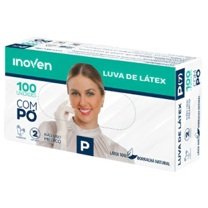 LUVA PROCEDIMENTO LÁTEX COM PÓ INOVEN C/ 100 UNIDADES CA 45332 - P
