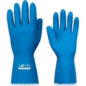 LUVA VERNIZ SILVER LÁTEX VOLK AZUL ANTI-ALÉRGICA CA 16312 / 45558 - M