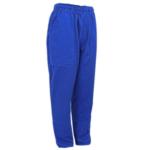CALÇA BRIM PESADO AZUL ROYAL ELÁSTICO TOTAL  3 BOLSOS KL