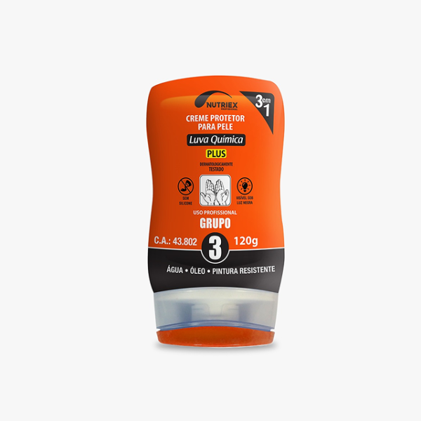 CREME PROTETOR PARA A PELE NUTRIEX LUVA QUÍMICA GRUPO 3 PLUS 120G CA 43802
