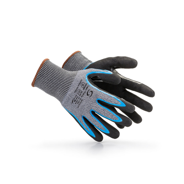 LUVA PROTEÇÃO SUPER SAFETY SS1007N NEW, ANTI-CORTE FIOS HPPE COM BANHO NITRILÍCO NA PALMA E REFORÇO  CA: 32039