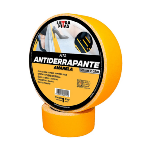 FITA ANTIDERRAPANTE AMARELA PARA PISO AUTO ADESIVA ULTRA 50MM 5 METROS