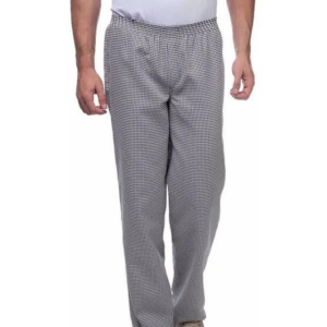 CALÇA XADREZ BRANCO E PRETO IDEAL PARA RESTAURANTES E COZINHA